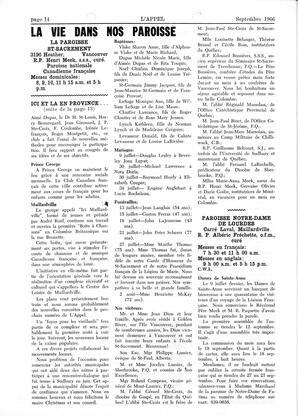   L'APPEL, LE MAGAZINE FRANCO-COLOMBIEN, 1966   , page 14