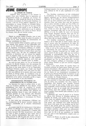   L'APPEL, LE MAGAZINE FRANCO-COLOMBIEN, 1966   , page 5