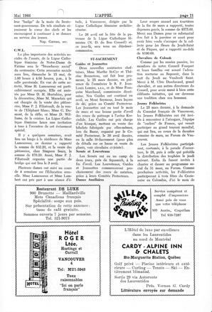   L'APPEL, LE MAGAZINE FRANCO-COLOMBIEN, 1966   , page 11