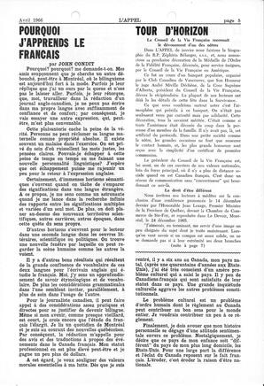   L'APPEL, LE MAGAZINE FRANCO-COLOMBIEN, 1966   , page 5