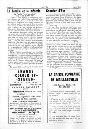   L'APPEL, LE MAGAZINE FRANCO-COLOMBIEN, 1966   , page 10