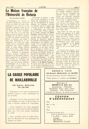   L'APPEL, LE MAGAZINE FRANCO-COLOMBIEN, 1966   , page 9