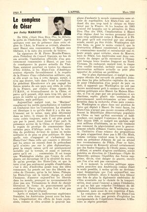   L'APPEL, LE MAGAZINE FRANCO-COLOMBIEN, 1966   , page 6