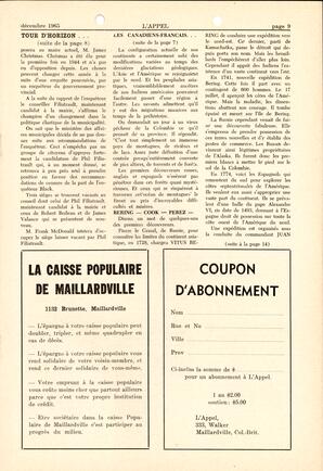   L'APPEL, LE MAGAZINE FRANCO-COLOMBIEN, 1965   , page 9