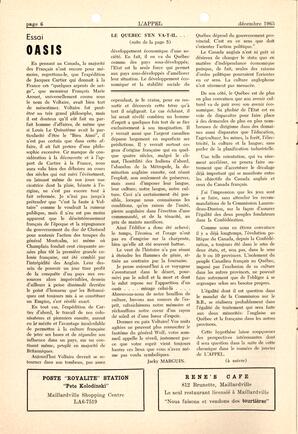   L'APPEL, LE MAGAZINE FRANCO-COLOMBIEN, 1965   , page 6