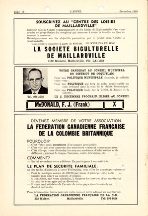   L'APPEL, LE MAGAZINE FRANCO-COLOMBIEN, 1965   , page 16