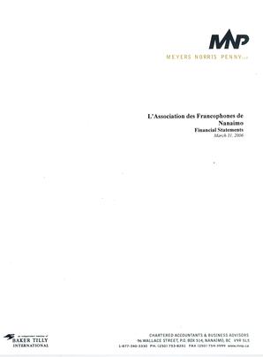   ÉTATS FINANCIERS - EN, 2006   , page 1