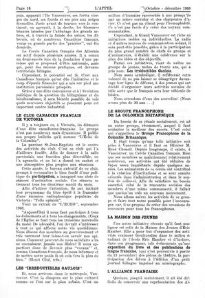   L'APPEL, LE MAGAZINE FRANCO-COLOMBIEN, 1968   , page 16