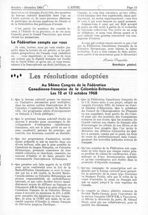   L'APPEL, LE MAGAZINE FRANCO-COLOMBIEN, 1968   , page 13