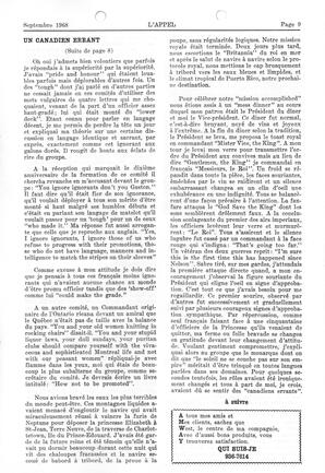   L'APPEL, LE MAGAZINE FRANCO-COLOMBIEN, 1968   , page 9