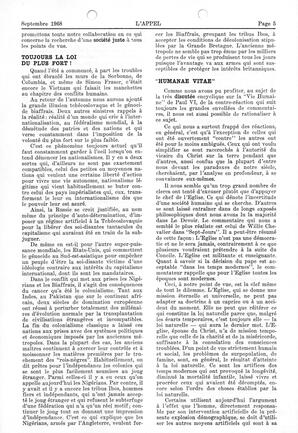   L'APPEL, LE MAGAZINE FRANCO-COLOMBIEN, 1968   , page 5