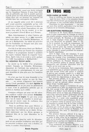   L'APPEL, LE MAGAZINE FRANCO-COLOMBIEN, 1968   , page 4