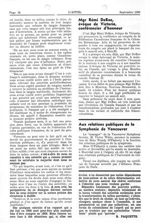   L'APPEL, LE MAGAZINE FRANCO-COLOMBIEN, 1968   , page 14
