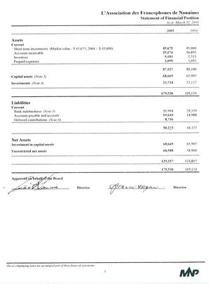   ÉTATS FINANCIERS - EN, 2005   , page 6