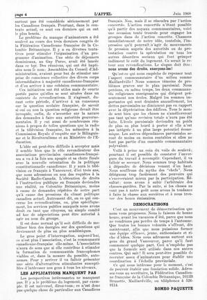   L'APPEL, LE MAGAZINE FRANCO-COLOMBIEN, 1968   , page 4