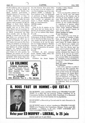   L'APPEL, LE MAGAZINE FRANCO-COLOMBIEN, 1968   , page 18
