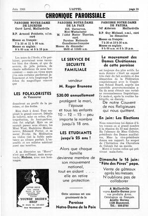   L'APPEL, LE MAGAZINE FRANCO-COLOMBIEN, 1968   , page 15