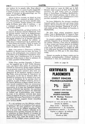   L'APPEL, LE MAGAZINE FRANCO-COLOMBIEN, 1968   , page 8