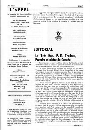   L'APPEL, LE MAGAZINE FRANCO-COLOMBIEN, 1968   , page 3