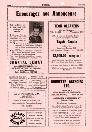   L'APPEL, LE MAGAZINE FRANCO-COLOMBIEN, 1968   , page 2