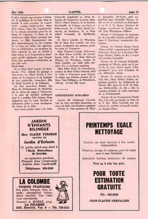   L'APPEL, LE MAGAZINE FRANCO-COLOMBIEN, 1968   , page 15