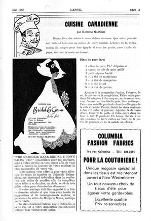   L'APPEL, LE MAGAZINE FRANCO-COLOMBIEN, 1968   , page 11