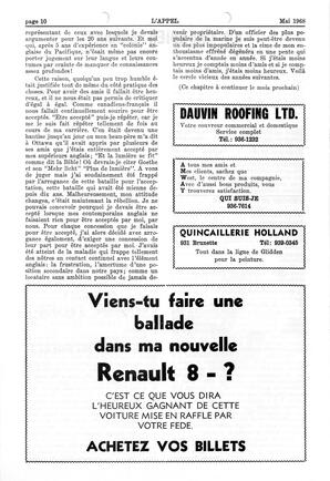   L'APPEL, LE MAGAZINE FRANCO-COLOMBIEN, 1968   , page 10