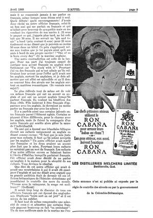   L'APPEL, LE MAGAZINE FRANCO-COLOMBIEN, 1968   , page 9