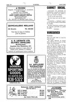   L'APPEL, LE MAGAZINE FRANCO-COLOMBIEN, 1968   , page 18