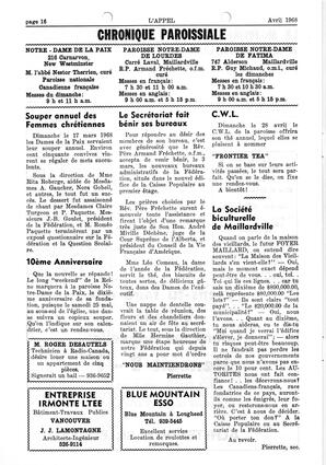   L'APPEL, LE MAGAZINE FRANCO-COLOMBIEN, 1968   , page 16