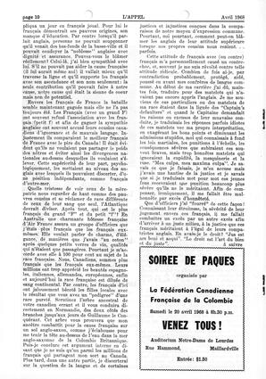   L'APPEL, LE MAGAZINE FRANCO-COLOMBIEN, 1968   , page 10