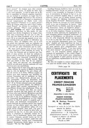   L'APPEL, LE MAGAZINE FRANCO-COLOMBIEN, 1968   , page 8