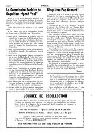   L'APPEL, LE MAGAZINE FRANCO-COLOMBIEN, 1968   , page 6