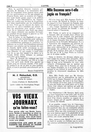   L'APPEL, LE MAGAZINE FRANCO-COLOMBIEN, 1968   , page 4