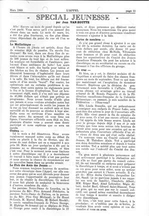   L'APPEL, LE MAGAZINE FRANCO-COLOMBIEN, 1968   , page 11