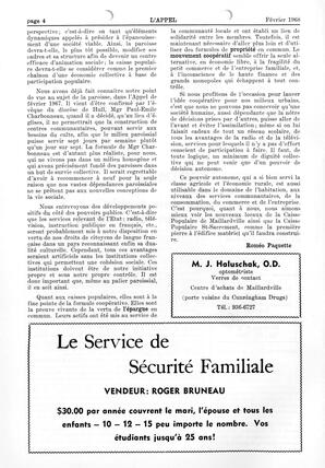   L'APPEL, LE MAGAZINE FRANCO-COLOMBIEN, 1968   , page 4