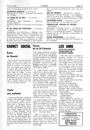   L'APPEL, LE MAGAZINE FRANCO-COLOMBIEN, 1968   , page 17