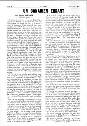  L'APPEL, LE MAGAZINE FRANCO-COLOMBIEN, 1967   , page 8