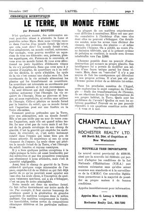   L'APPEL, LE MAGAZINE FRANCO-COLOMBIEN, 1967   , page 5