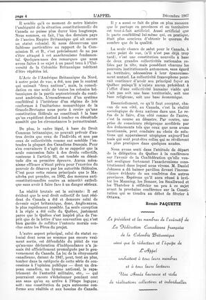   L'APPEL, LE MAGAZINE FRANCO-COLOMBIEN, 1967   , page 4