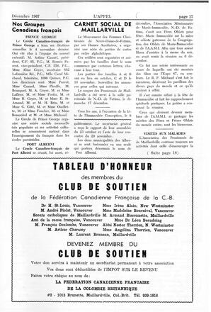   L'APPEL, LE MAGAZINE FRANCO-COLOMBIEN, 1967   , page 17