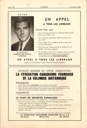   L'APPEL, LE MAGAZINE FRANCO-COLOMBIEN, 1965   , page 14