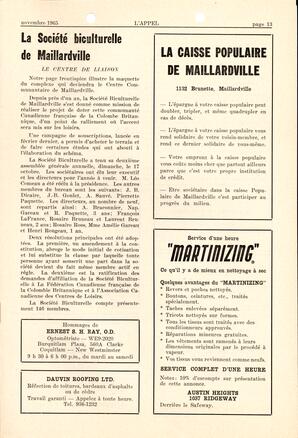   L'APPEL, LE MAGAZINE FRANCO-COLOMBIEN, 1965   , page 13