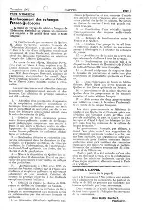   L'APPEL, LE MAGAZINE FRANCO-COLOMBIEN, 1967   , page 7