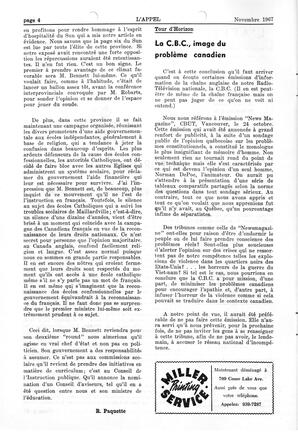   L'APPEL, LE MAGAZINE FRANCO-COLOMBIEN, 1967   , page 4