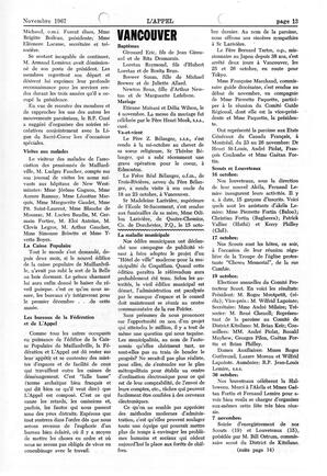   L'APPEL, LE MAGAZINE FRANCO-COLOMBIEN, 1967   , page 13