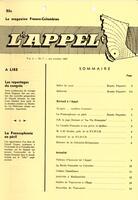 L'APPEL, LE MAGAZINE FRANCO-COLOMBIEN, 1967