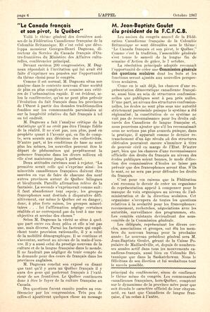   L'APPEL, LE MAGAZINE FRANCO-COLOMBIEN, 1967   , page 6