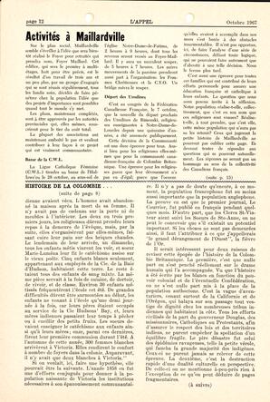   L'APPEL, LE MAGAZINE FRANCO-COLOMBIEN, 1967   , page 12