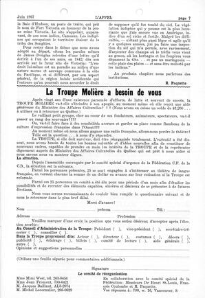   L'APPEL, LE MAGAZINE FRANCO-COLOMBIEN, 1967   , page 7